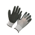 Spandex Nylon Liner Coated Black Sandy Latex Gloves